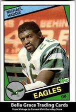 1984 Topps Michael Haddix #328 Philadelphia Eagles Rookie NFL Football