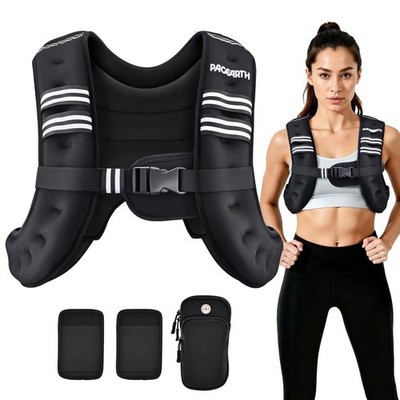 Weighted Vest,6lb/8lb/10lb/12lb/16lb/20lb/25lb/30lb Weight Vest with Reflecti...