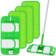 Microfiber Mop Pads Compatible with Swiffer Sweeper Mop, Wet Pads Refills Dry...