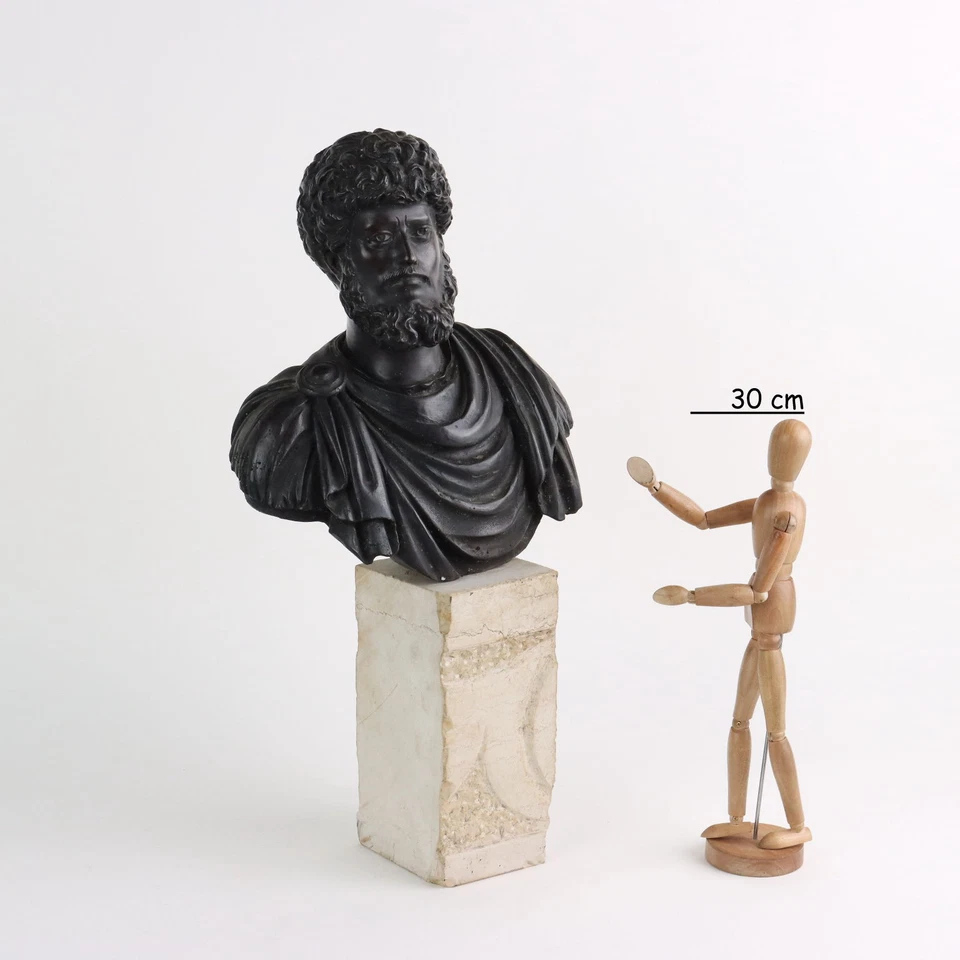 Scultura Antica Bronzo Marco Aurelio Fonderia Chiurazzi Napoli '900 Originale - Immagine 2 di 4