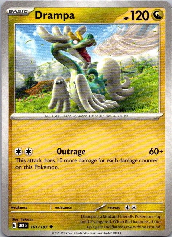DRAMPA 161/197 OBSIDIAN FLAMES POKEMON