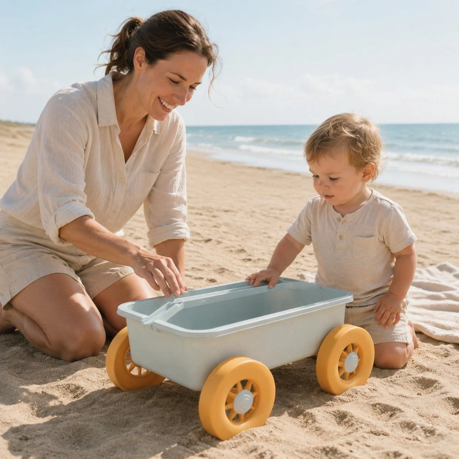 Beach Wagon Set Portable Sand Sand Hauler Safe Materials for Sandbox, Outdoor
Opens in a new window