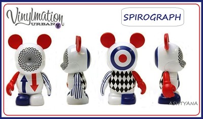 DISNEY VINYLMATION 3'' SPIROGRAPH  W/ ARTIST CARD URBAN 6 NEW