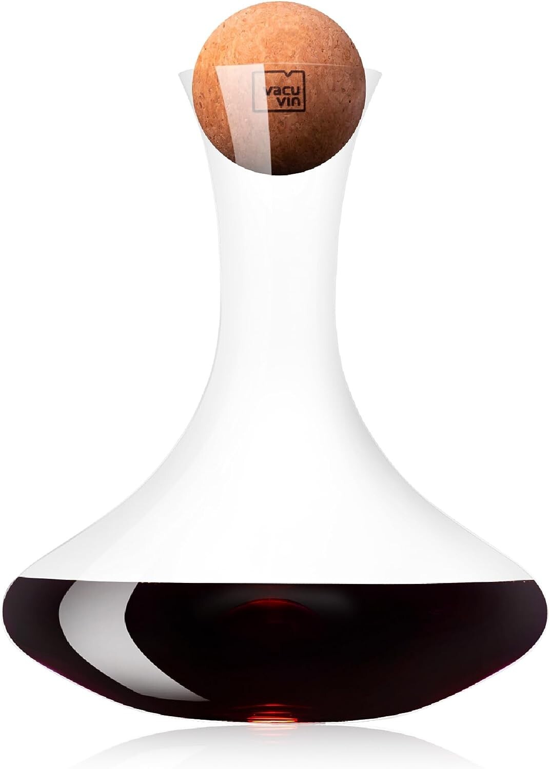 Vacu Vin Wine Decanter Crystal Glass Carafe with Cork Stopper