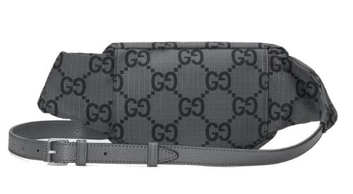 NUEVO BOLSO CINTURÓN RIPSTOP GRANDE GRIS NEGRO GUCCI JUMBO GG - Imagen 3 de 12