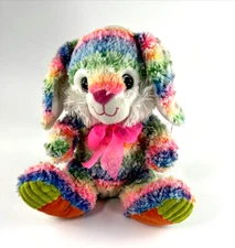 Multi-Color Tie-Die Soft Plush Bunny Rabbit Midwood Brands Stuffed Floppy Ears