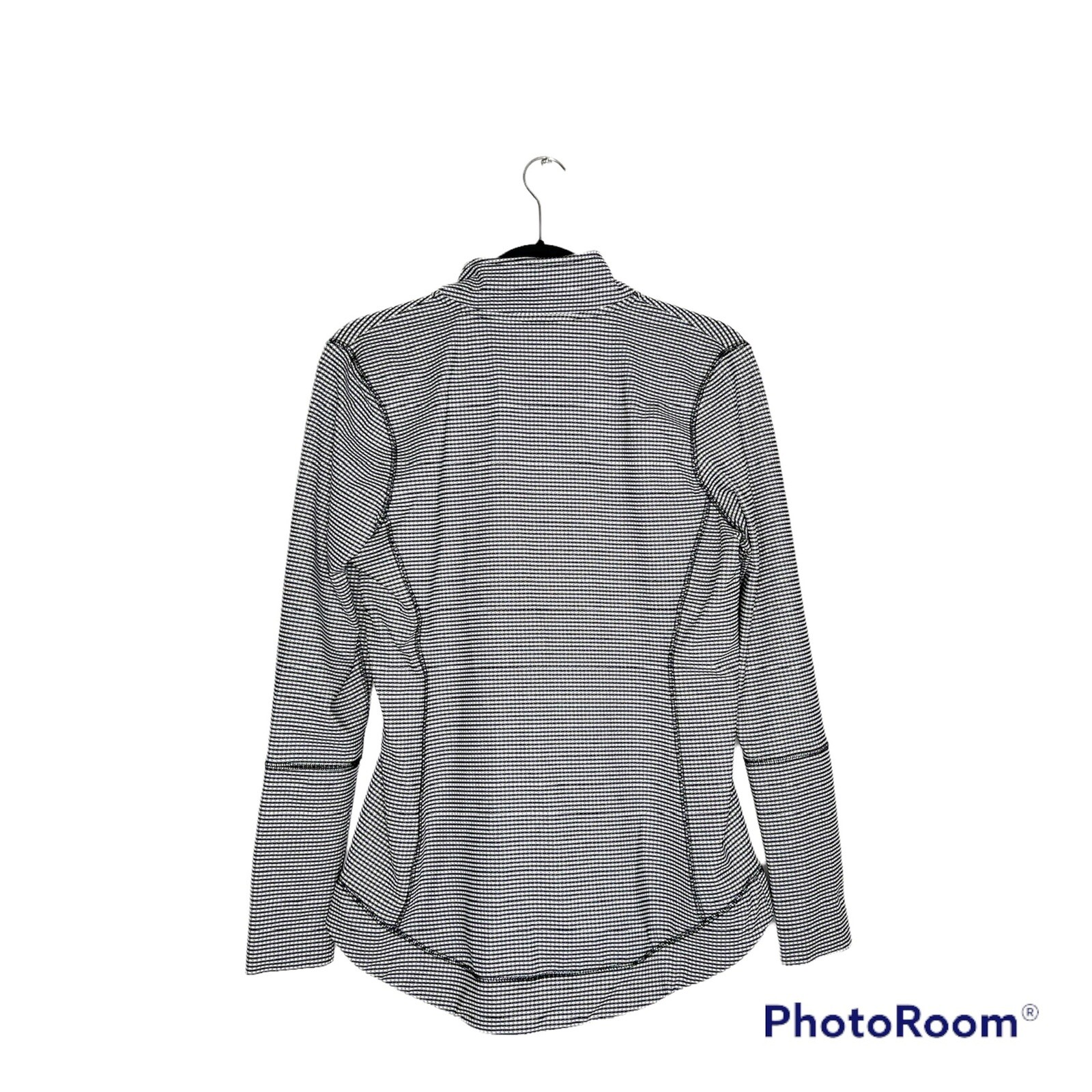 JoFit Gingham Full Zip Jacket Size Small - image 2