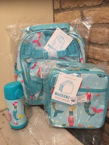 Pottery Barn Kids Magical Mermaid Large Backpack Lunchbox Water Bottle Set New