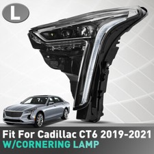 Left Driver Side LED Headlight With Cornering Lamp For 2019-2021 Cadillac CT6