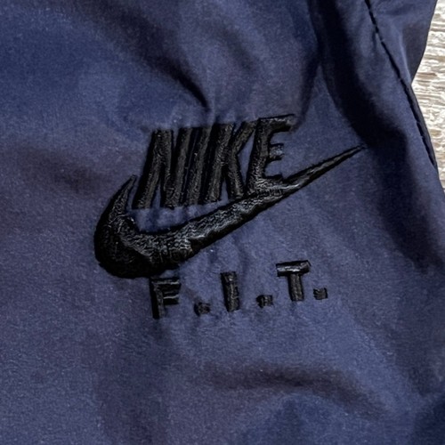 Vintage 90s Nike F.I.T. Swoosh Navy Blue Nylon Track Ankle Zip Pants Boys 14 - Picture 2 of 7