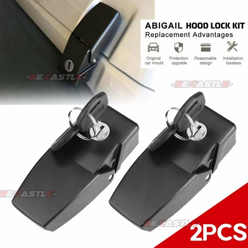 Black Aluminum Hood Lock Latch Catch Kit For Jeep Wrangler JK JKU 2007-2018 - Picture 3 of 10