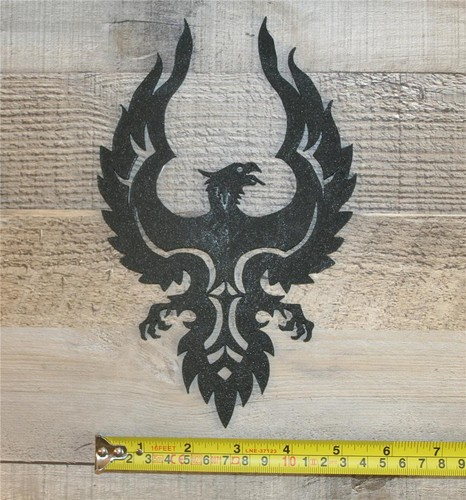 Phoenix Rising 2D Wall Decor - 3D Printed Wall Art Minimalist Line Black Bird - Picture 6 of 7