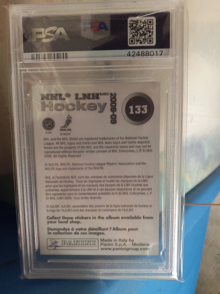 Pegatina de hockey Panini 2008~09 #133 Alex Ovechkin PSA 10 POP 1 Goat Bomb Pop 1 $$ Foto 3 de 3