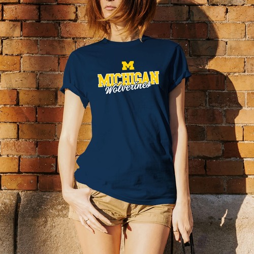 Michigan Wolverines Fresh Script Licensed Unisex T-Shirt - Picture 16 of 21