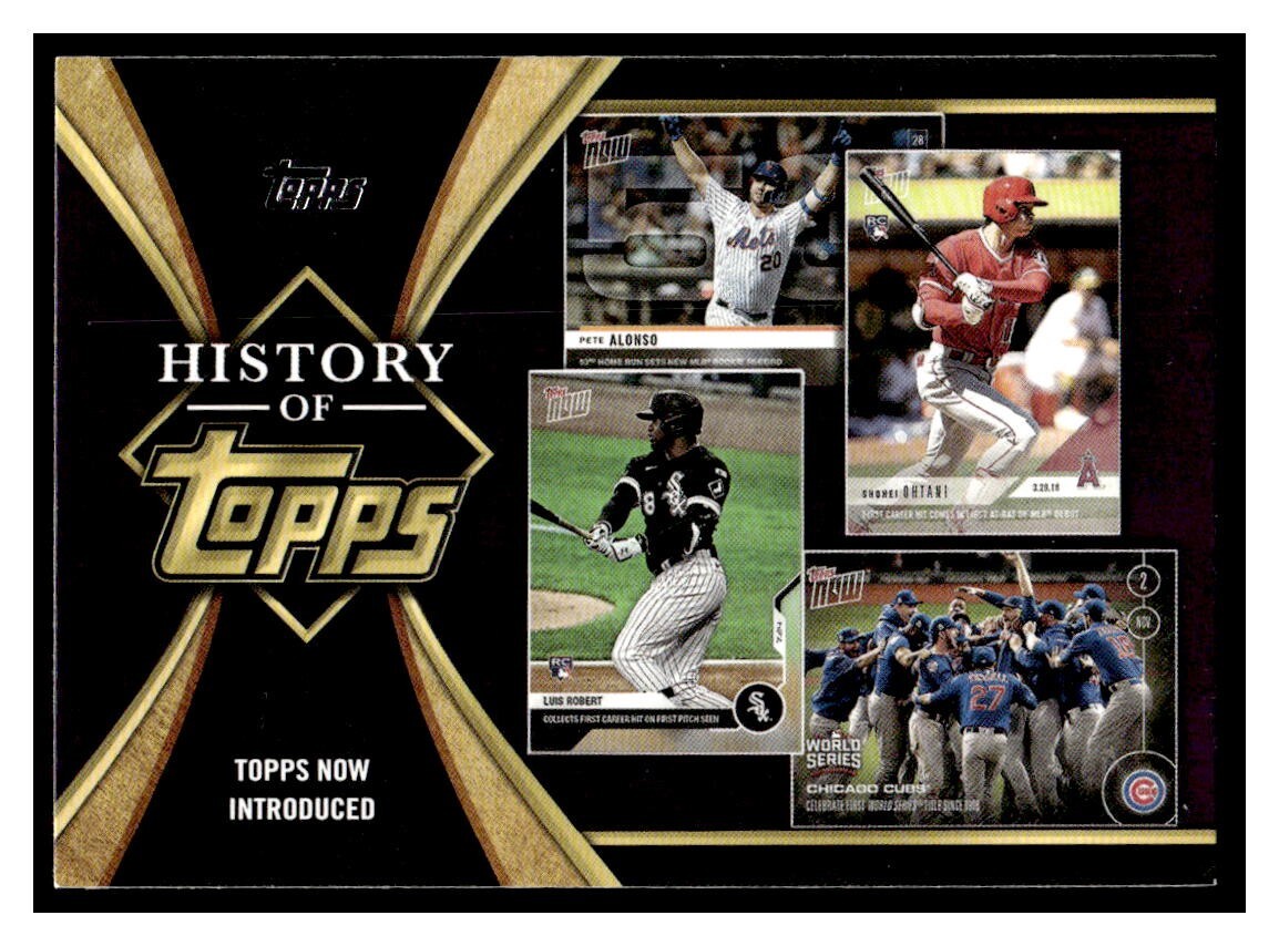 Topps History Box 2021 Topps History of Topps insert 9 Topps Now Introduced 2016 MLB ...