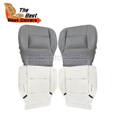 Front Bottom Cover Leather Gray / Foam Cushion For 2014-2019 Chevy Silverado W/T