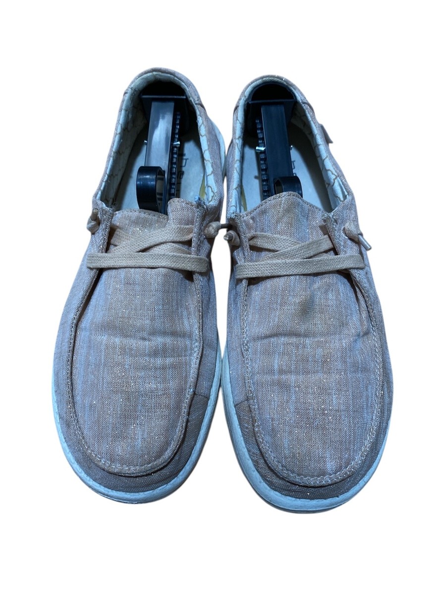 Hey Dude Wendy Shoes, Sparkling Rose Gold, US Size 10 (T)