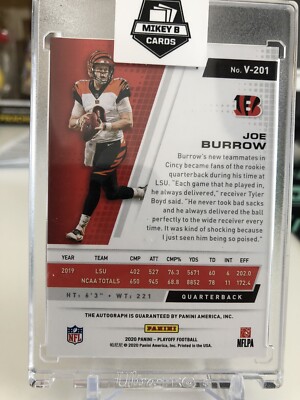 🥶JOE BURROW 2020 Panini Playoff Rookie RC Auto Autograph