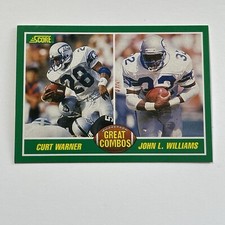 1989 Score Football Curt Warner John L. Williams Seahawk Surge Great Combos 278