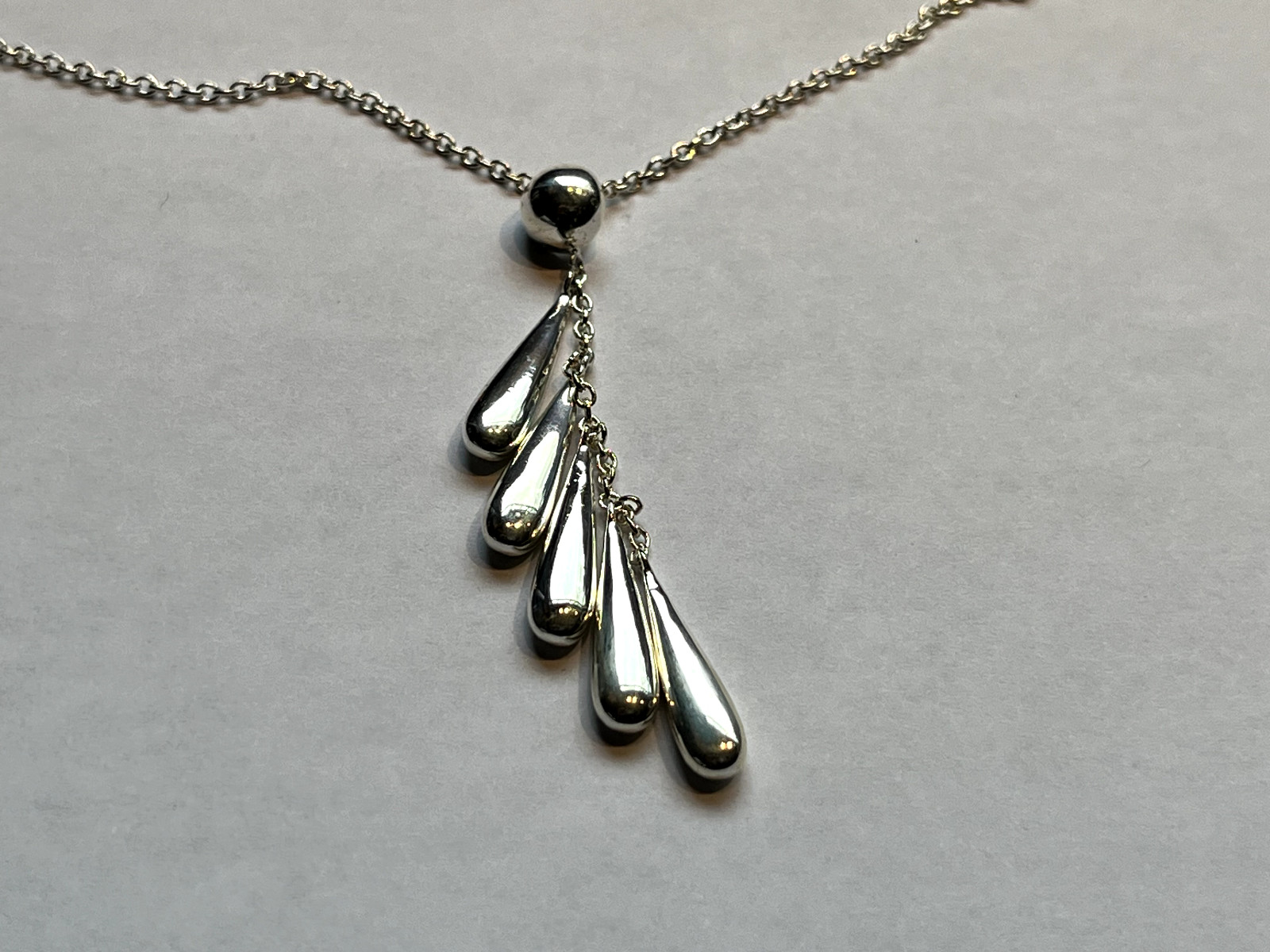 Sterling Silver Authentic Swarovski Necklace / Pe… - image 3