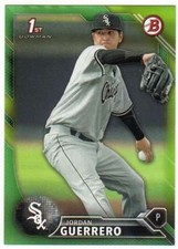 2016 Bowman Prospect Green Paper Parallel /99 #BP41 Jordan Guerrero White Sox