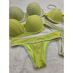 Victoria's Secret Women's Size 34C/D XS/S Neon Yellow 5 Piece Mix & Match Bikini