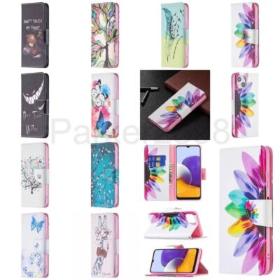 For OPPO A16 A7 A15 A74 A54 A94 A5 A9 A72 A31 Leather Wallet Flip Pattern Case