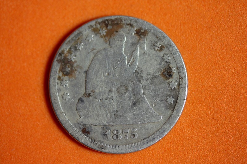1875 Seated Liberty Quarter #K31811