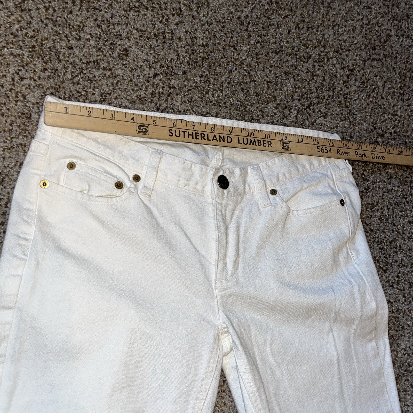 J. Crew Matchstick White Jeans Straight Cut 30 Short 31x32 - View 5