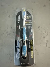 SilverCare ONE Antibacterial Toothbrush Sensitive, Medium, Whitening Heads 3in1