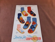 Knit-to-Fit Mens', Womens', and Childrens' Lounging Socks Graph Pattern 413