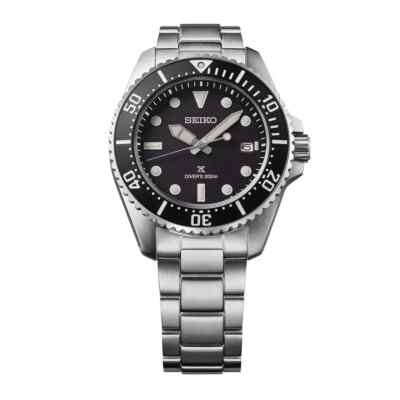 Seiko Prospex SBDJ063 Black Dial 200m Diver Scuba Stainless Solar