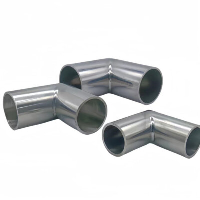 Edelstahl Rohrbogen flach oval 89mm - 90grad horizontal, 133,65