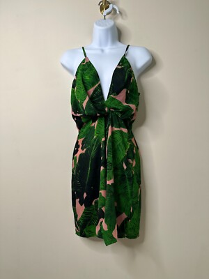 Missguided Green/Pink Palm Sleeveless Dress Women's Size 4 | eBay Missguided Green/Pink Palm Sleeveless Dress Women's Size 4 | eBay