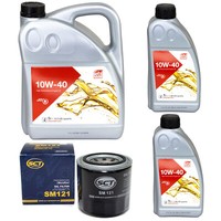 MotoröL Set MotoröL Febi SAE 10W-40 7 Liter + ÖLfilter FüR Subaru Tribeca 3.6