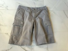Polo Ralph Lauren Boys Size 16 Cotton Flat Front Cargo Gray Shorts