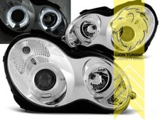 LED Angel Eyes Scheinwerfer für Mercedes Benz W203 Limo T-Modell C-Klasse chrom LED Angel Eyes Scheinwerfer für Mercedes Benz W203 Limo T-Modell C-Klasse chrom