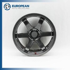 Pair Of Rays Volk Racing Te37 Sl 18x10 5 X 114.3 Et 40 Offset Charcoal Gray