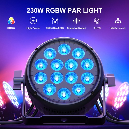 230W 14LED PAR Lights RGBW Stage Lighting DMX DJ Disco Party Club Show Light US - Picture 4 of 17