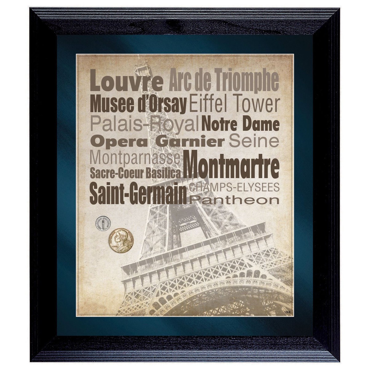 NEW American Coin Treasures Paris The City of Lights Wall Frame
