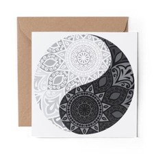 1 x Blank Greeting Card Yin Yang Symbol Chinese #19385