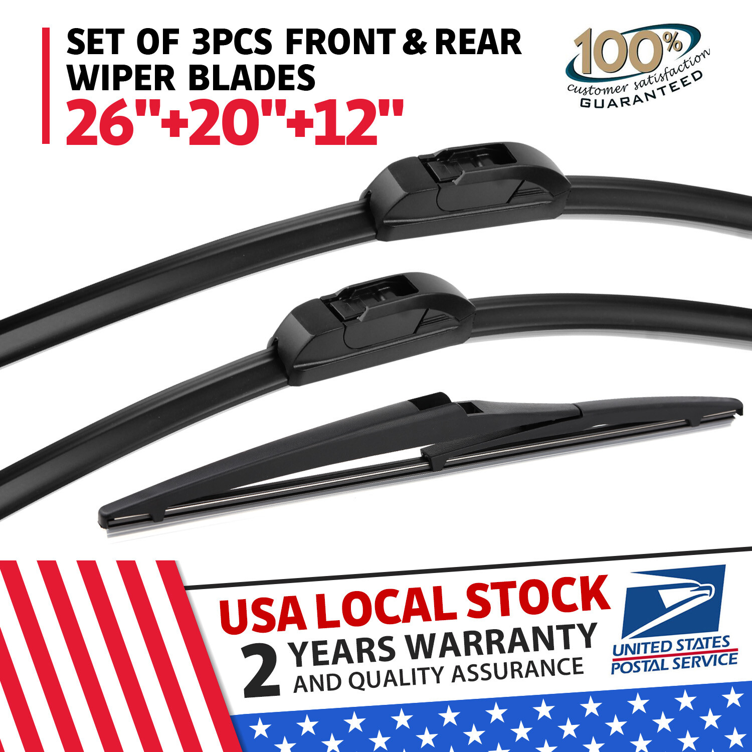 3-Piece Direct Connect OEM Wiper Blades Kit - 26
