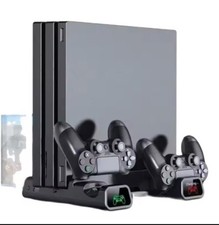 Stand Cooling Fan Station for PS4/ PS4 Slim/Pro Controller EXT Port Charger Dock