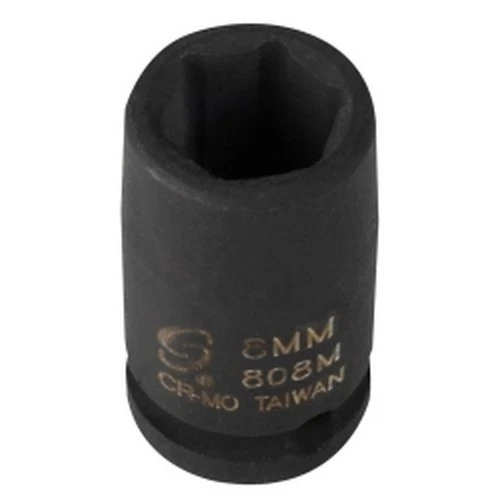 Sunex Tools 808M 1/4" Drive 6 Point Standard Impact Socket 8mm
