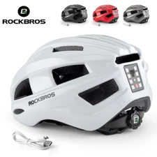 ROCKBROS Cycling Helmet with Light Bikcycle Ultralight Helmet Warn RearLight USB