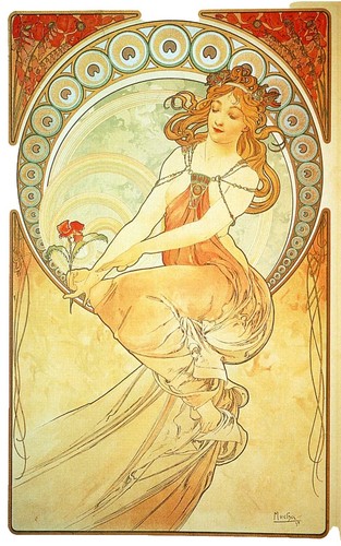 Alphonse Mucha – The Four Seasons – Art Nouveau Vintage Print