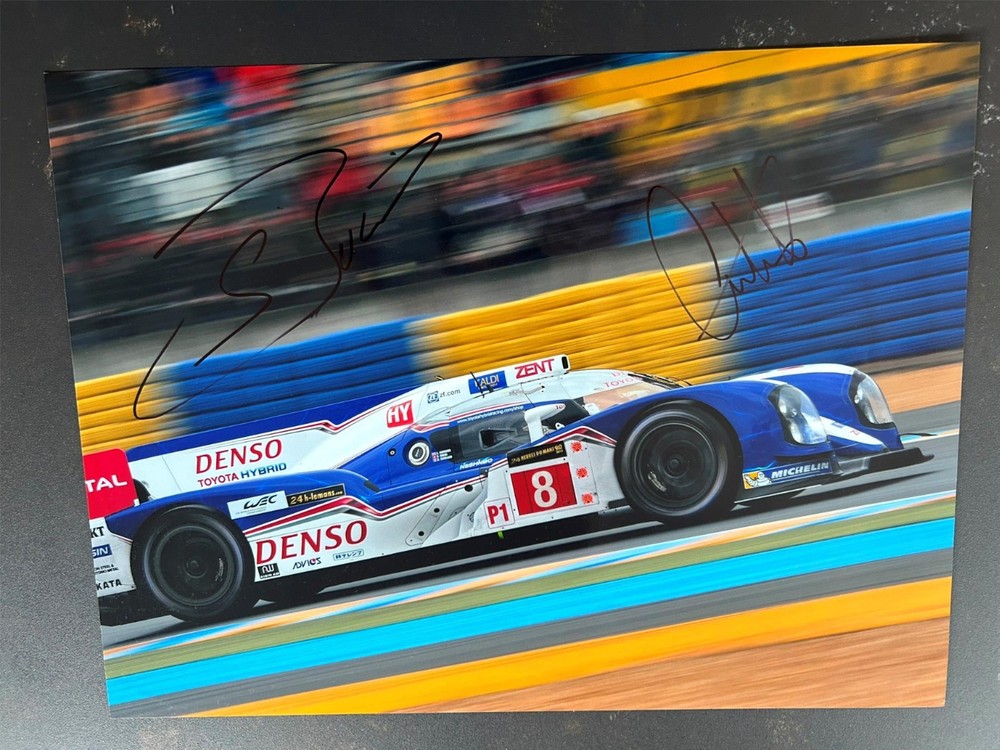 Signed 16x12 Toyota TS030 Hybrid Le Mans 2012 Photo - Buemi & Davidson