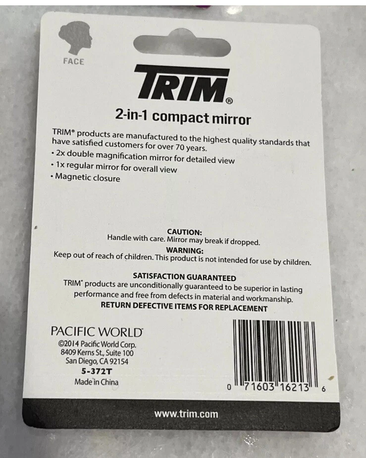 Espejo facial compacto 2 en 1 4 adornos calidad profesional 2x / 1x aumento Foto 2 de 2