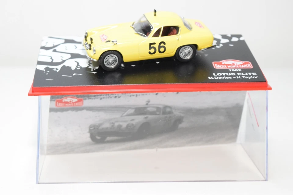 B21 1:43 ALTAYA IXO LOTUS ELITE RALLY MONTE CARLO 1962 DAVIES TAYLOR SIN USAR, EN CAJA Foto 2 de 4