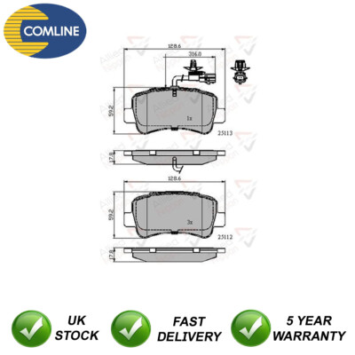 Brake Pads Set Rear Allied Nippon Fits Renault Master Vauxhall Movano #2